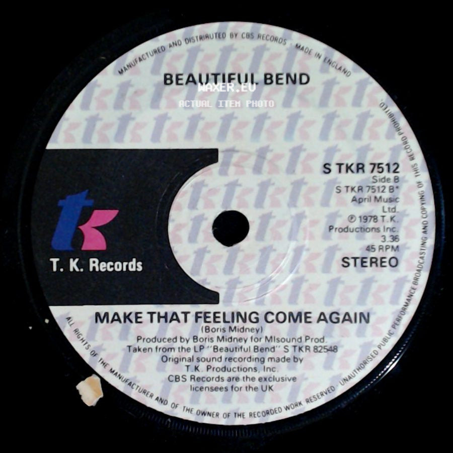Beautiful Bend - Boogie Motion / Make That Feeling Come Again side B