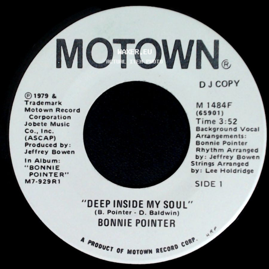Bonnie Pointer - Deep Inside My Soul / Deep Inside My Soul side B