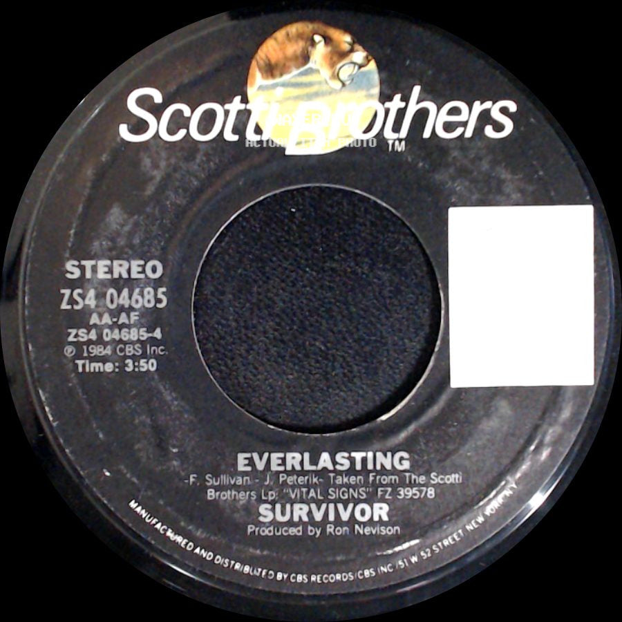 Survivor - High On You / Everlasting side B