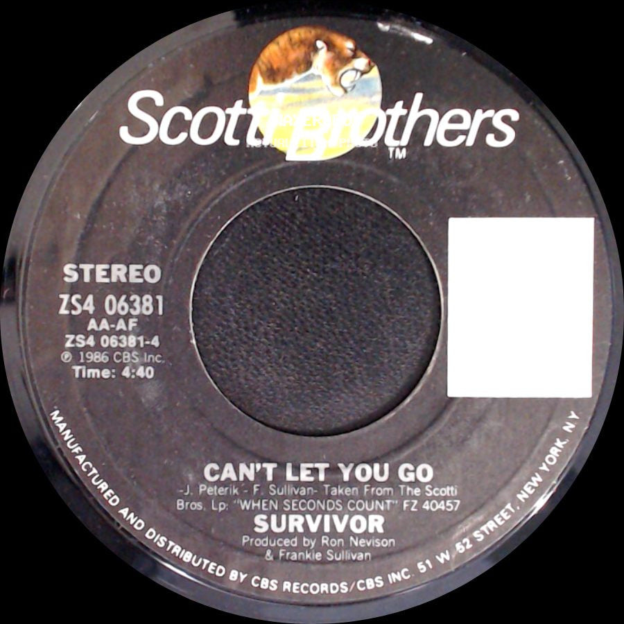 Survivor - Is This Love / Can't Let You Go side B