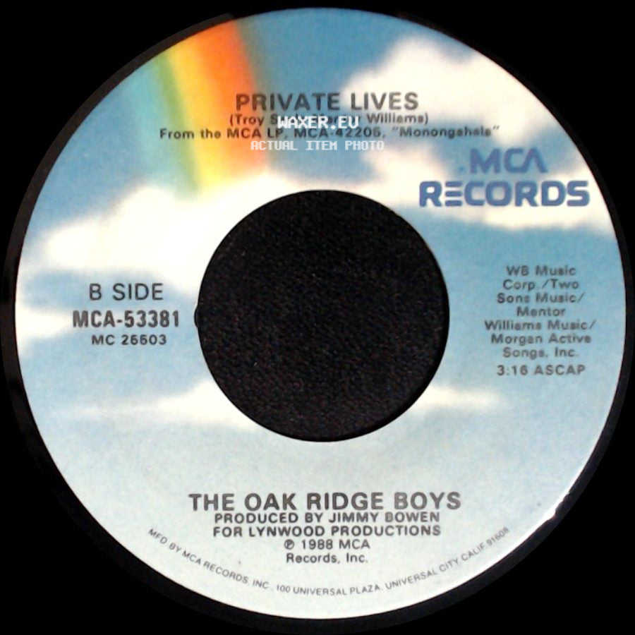 The Oak Ridge Boys - Gonna Take A Lot Of River / Private Lives side B