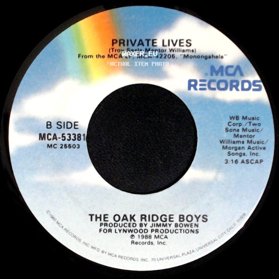 The Oak Ridge Boys - Gonna Take A Lot Of River / Private Lives side B