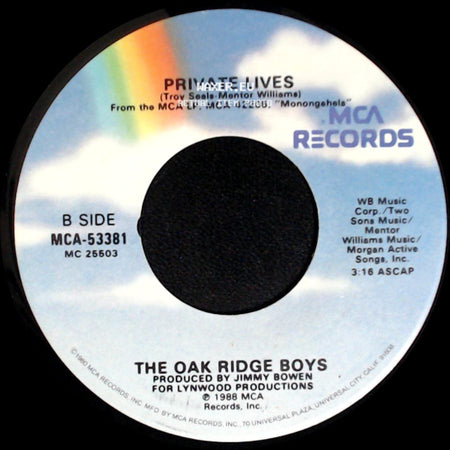 The Oak Ridge Boys - Gonna Take A Lot Of River / Private Lives side B