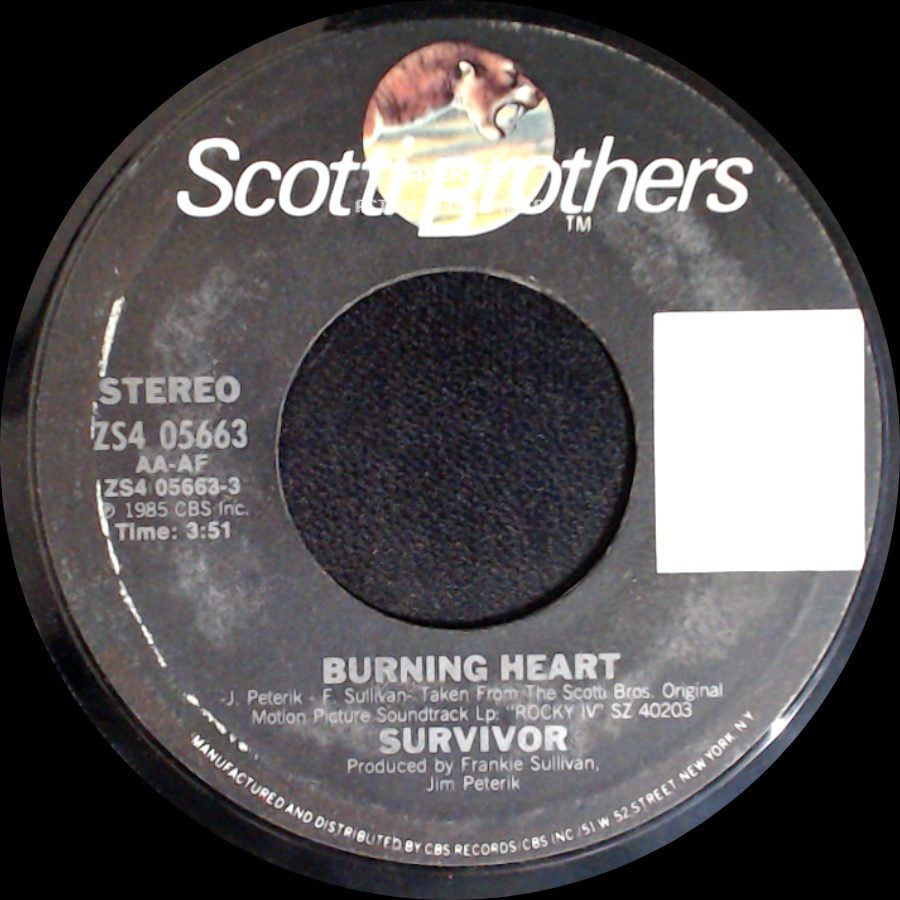 Survivor - Feels Like Love / Burning Heart side B