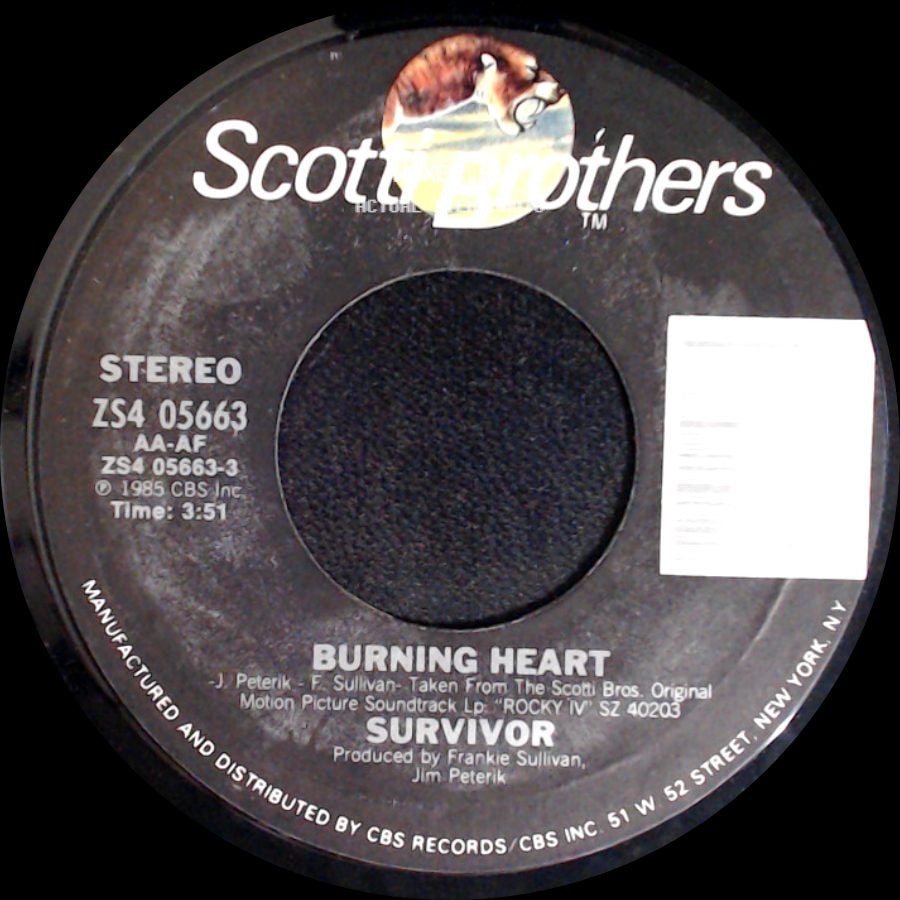 Survivor - Feels Like Love / Burning Heart side B
