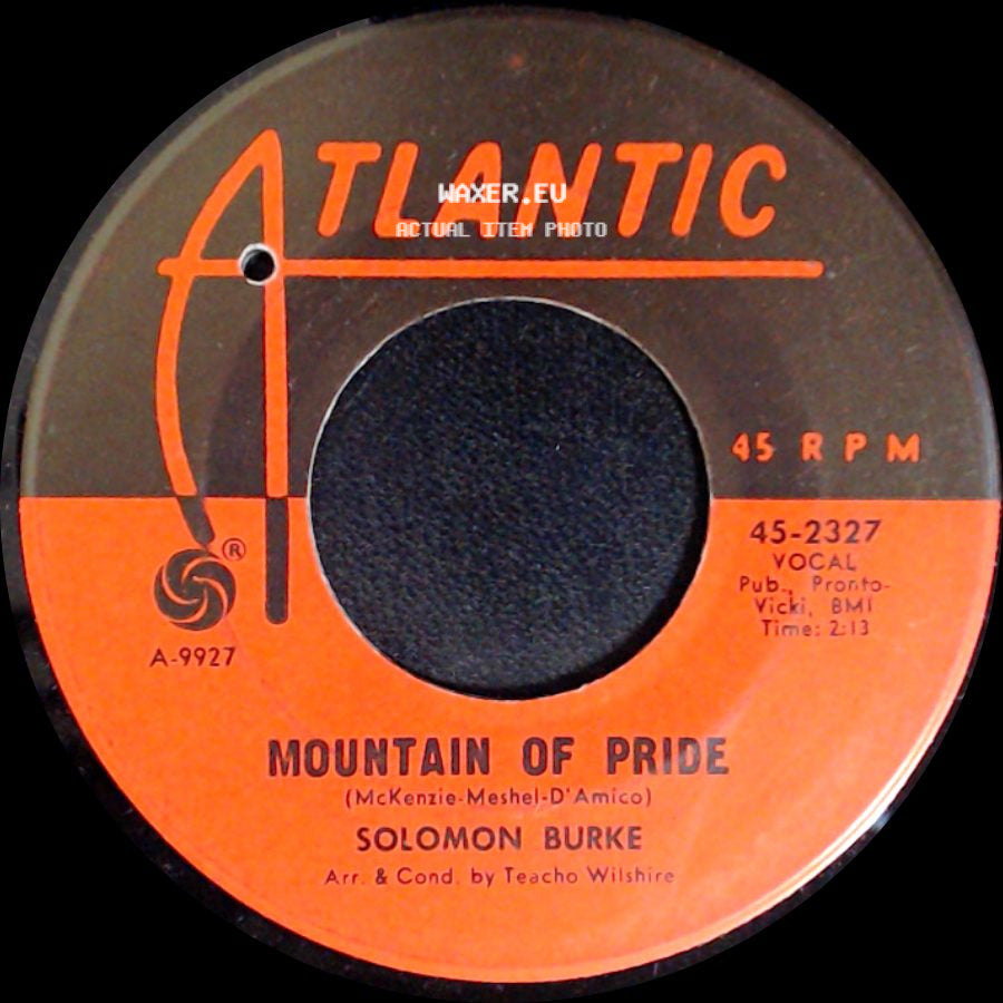Solomon Burke - Mountain Of Pride / I Feel A Sin Coming On side A