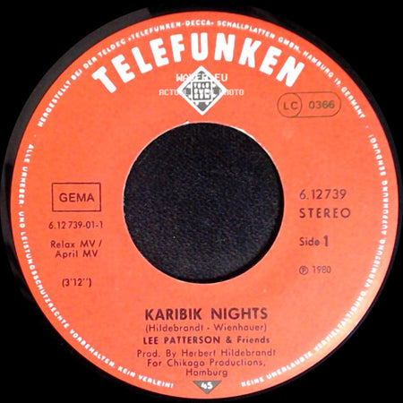 Lee Patterson & Friends - Karibik Nights / Shame (The Way You Do) side A