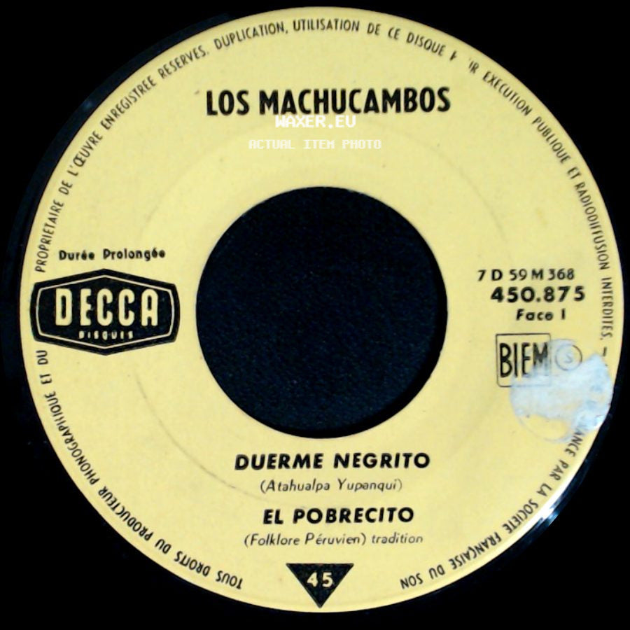 Los Machucambos - Duerme Negrito / El Pobrecito / La Bamba / Soy Tolimense side A
