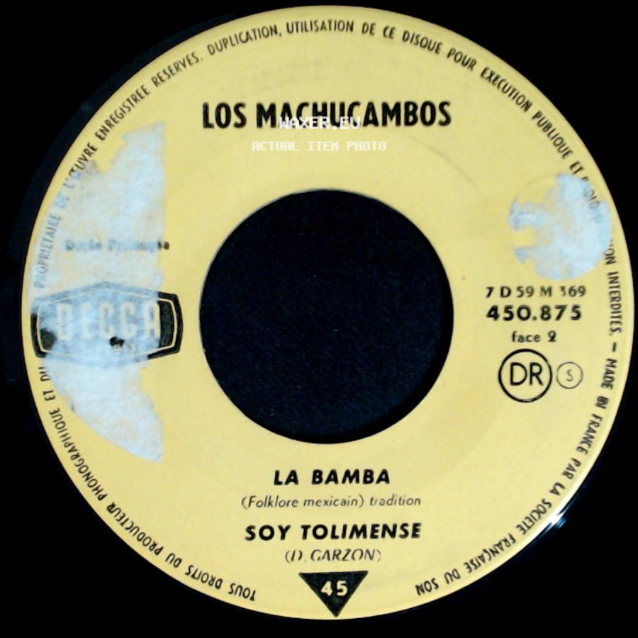 Los Machucambos - Duerme Negrito / El Pobrecito / La Bamba / Soy Tolimense side B