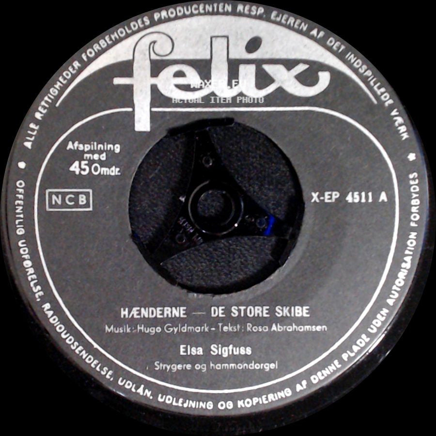 Elsa Sigfuss / Boolsen-Kvartetten - Hænderne - De Store Skibe / De Nære Ting - I En Klosterhave side A