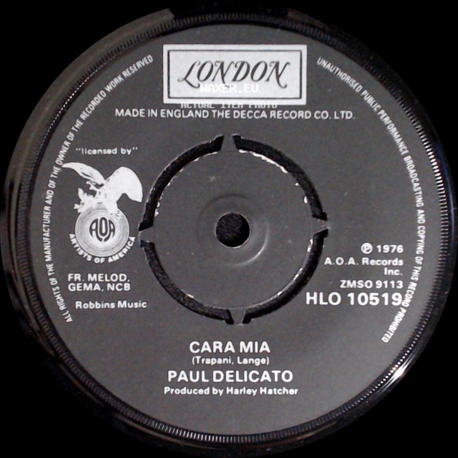 Paul Delicato - Ice Cream Sodas And Lollipops And A Red Hot Spinning Top / Cara Mia side B