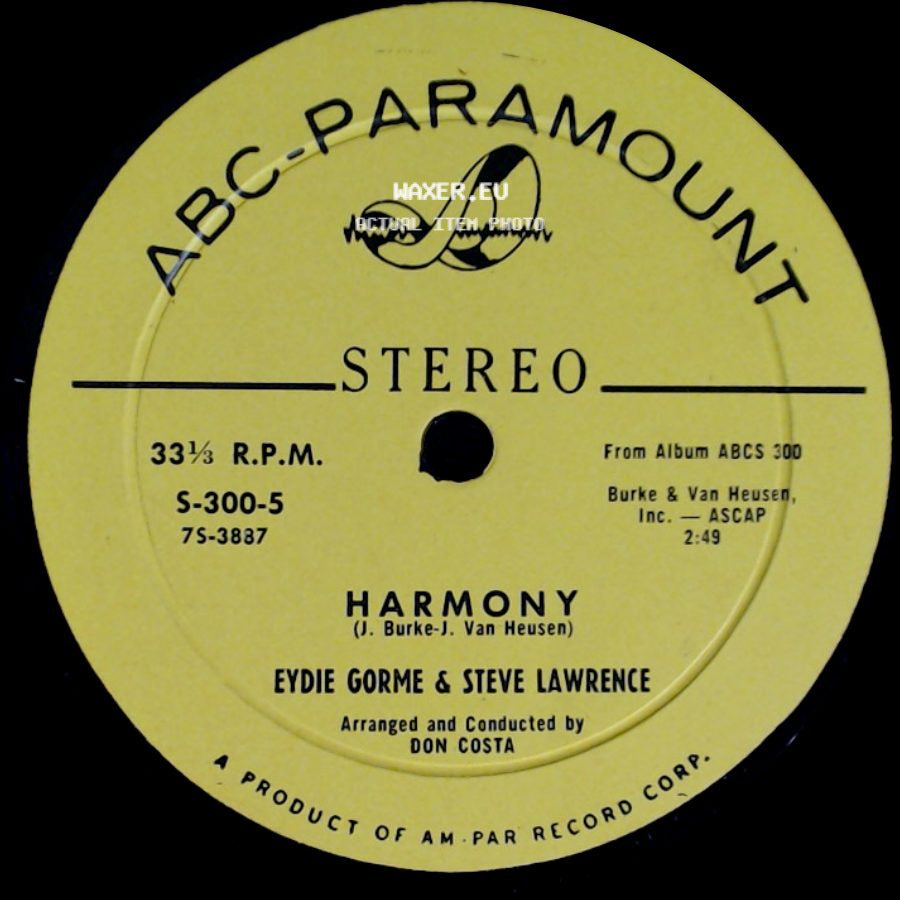 Eydie Gorme & Steve Lawrence - Harmony / Cheek To Cheek side A
