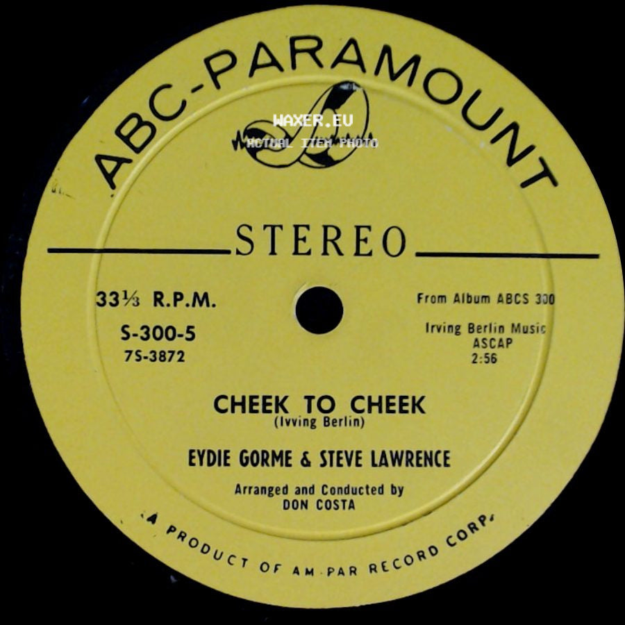 Eydie Gorme & Steve Lawrence - Harmony / Cheek To Cheek side B