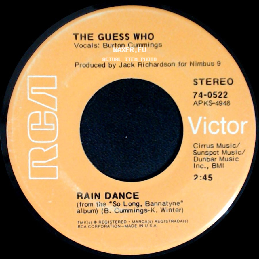 The Guess Who - One Divided / Rain Dance side B