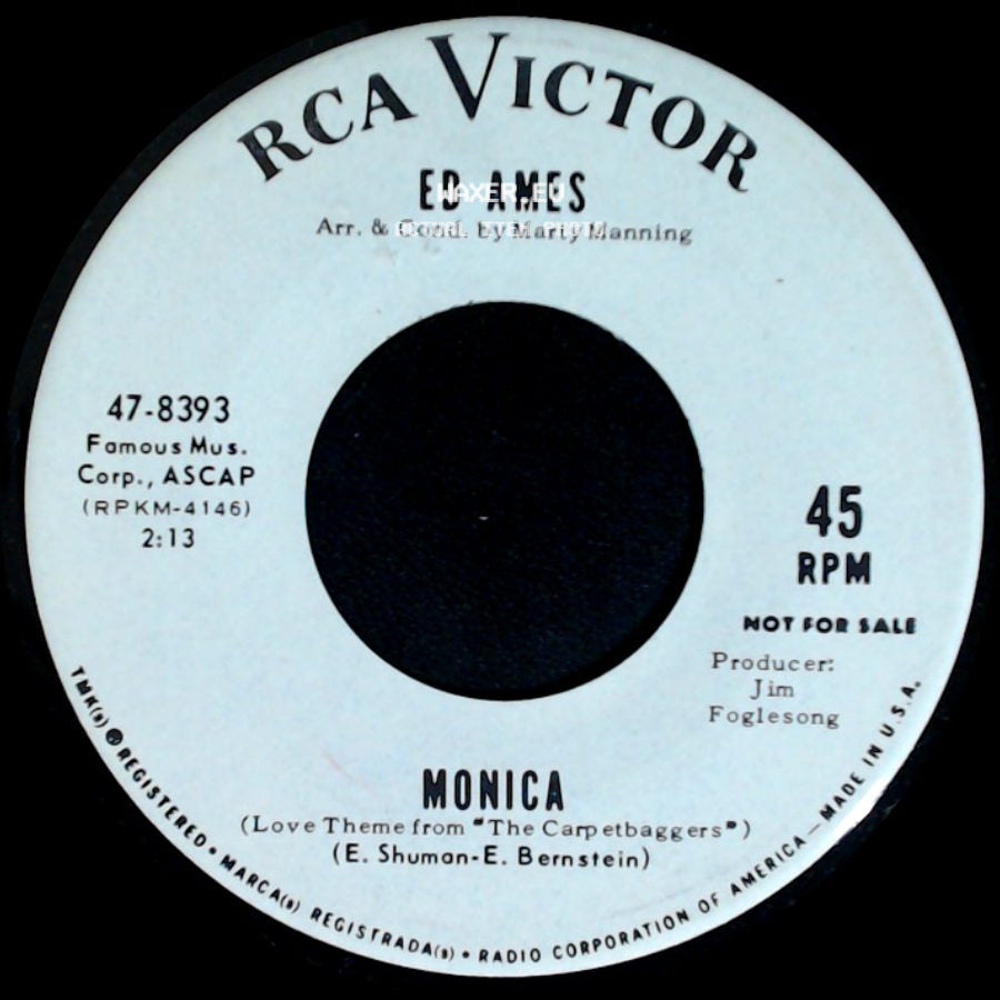 Ed Ames - Monica / Give Me Back My Life side A