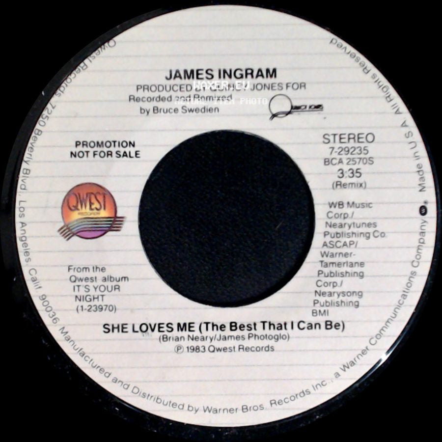 James Ingram - She Loves Me (The Best That I Can Be) / She Loves Me (The Best That I Can Be) side B