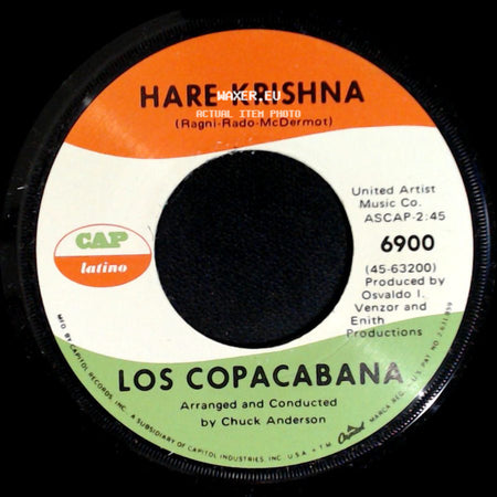 Los Copacabana - Hare Krishna / Que Bonita Es Mi Tierra side A