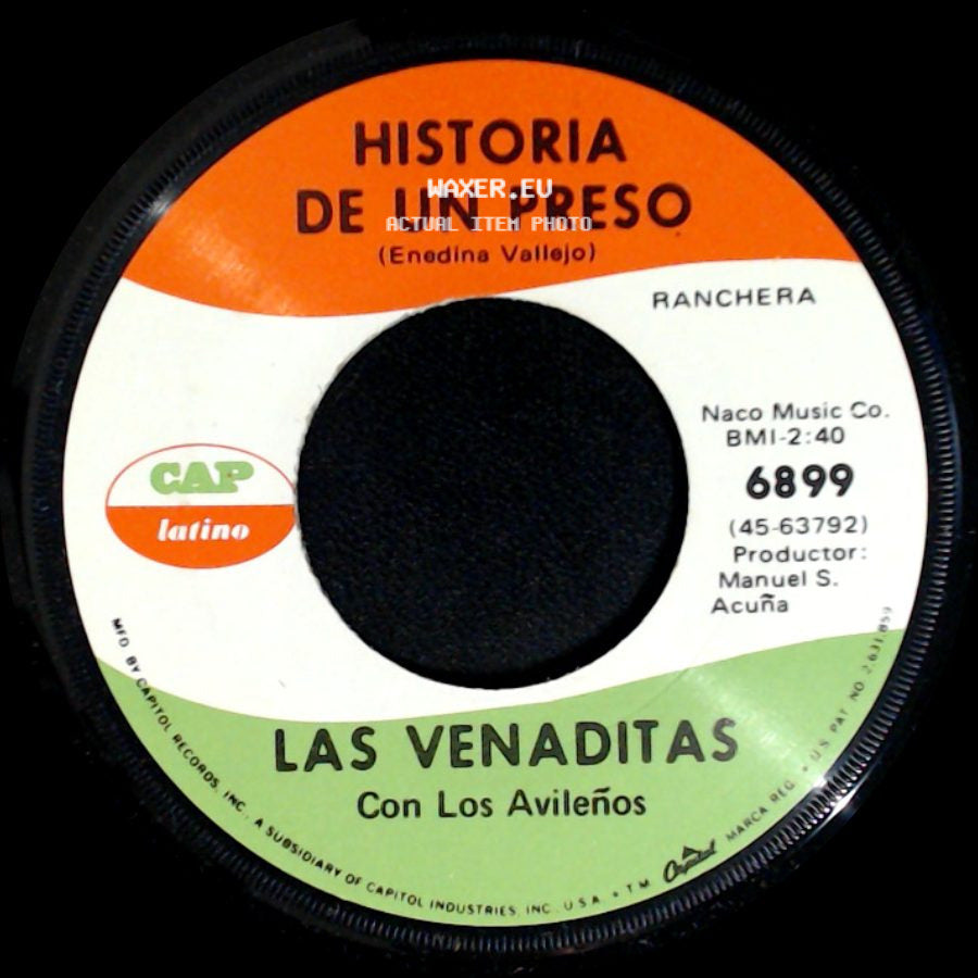 Las Venaditas Con Los Avileños - Historia De Un Preso / Dos Que Se Quieren side A