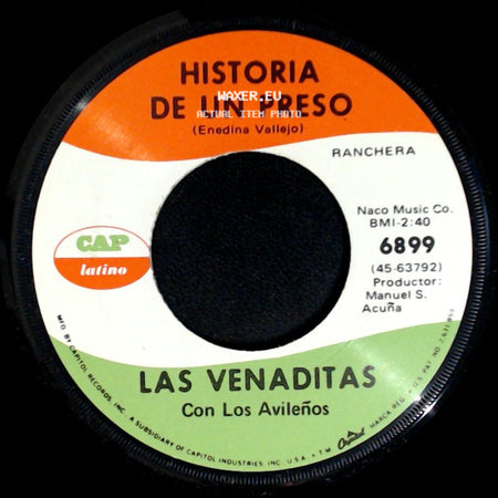 Las Venaditas Con Los Avileños - Historia De Un Preso / Dos Que Se Quieren side A
