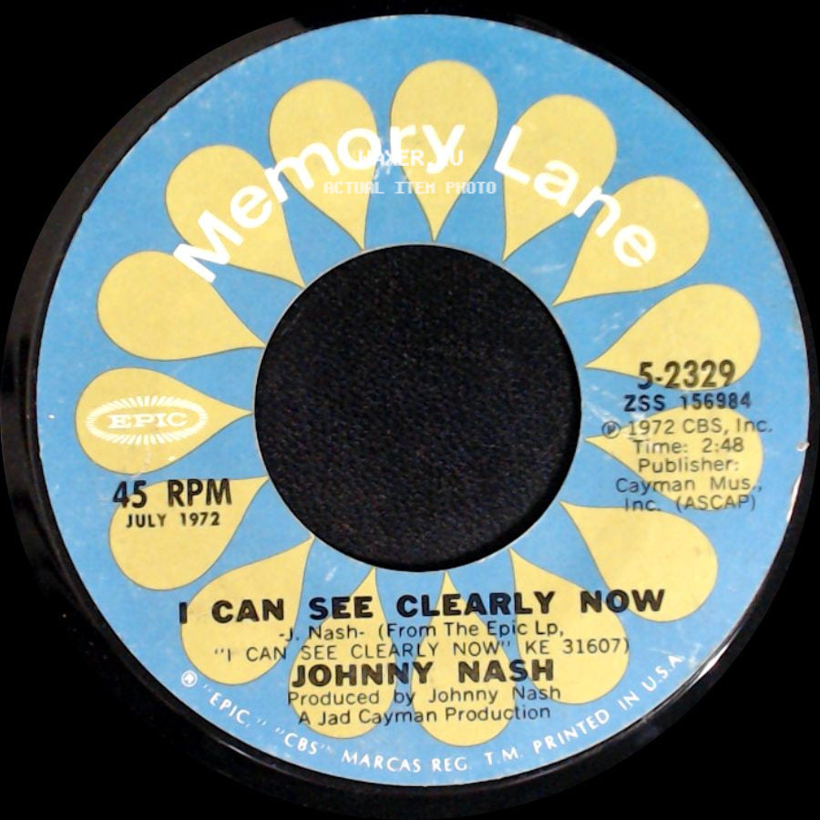 Johnny Nash - Stir It Up / I Can See Clearly Now side B