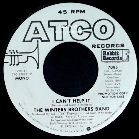 The Winters Brothers Band - I Can't Help It / I Can't Help It side B