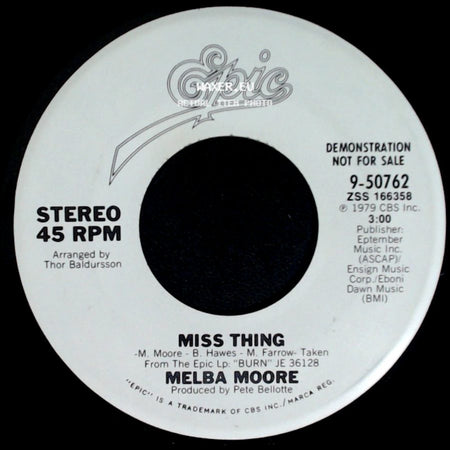 Melba Moore - Miss Thing / Miss Thing side B