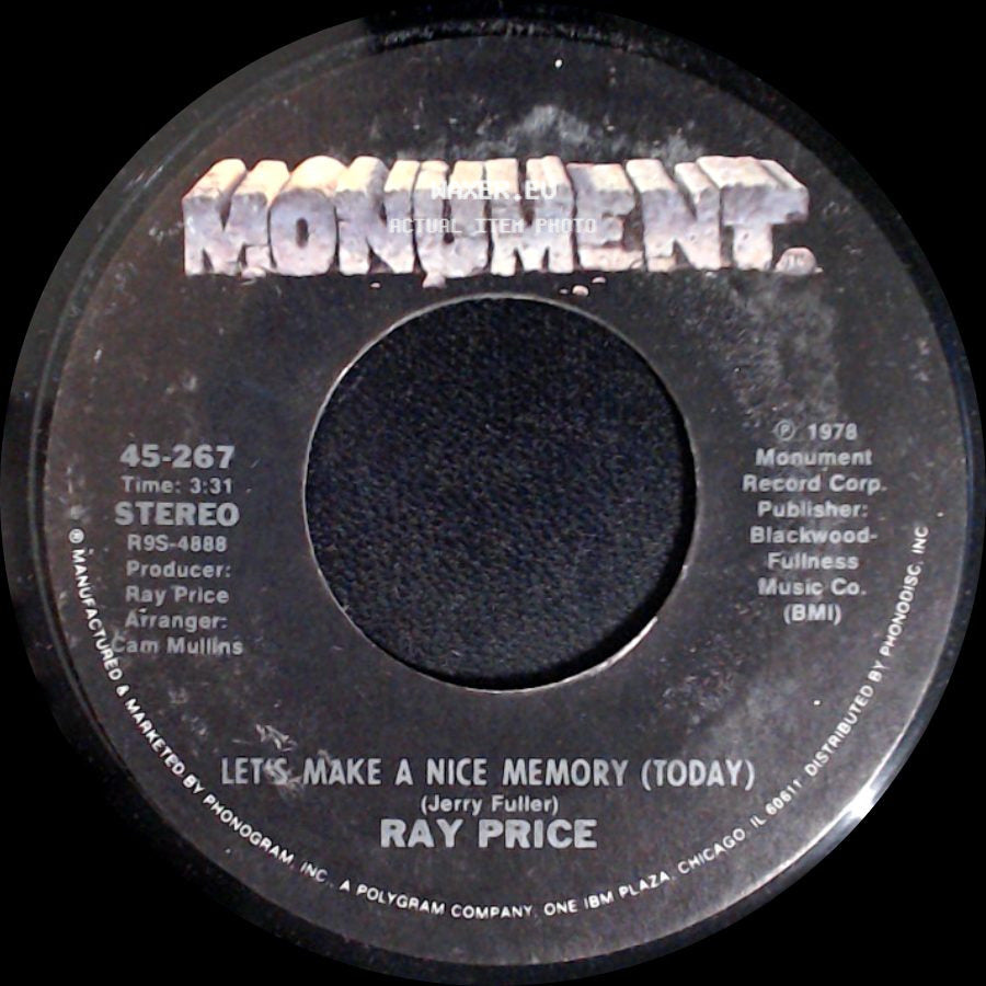 Ray Price - Let's Make A Nice Memory (Today) / Feet side A