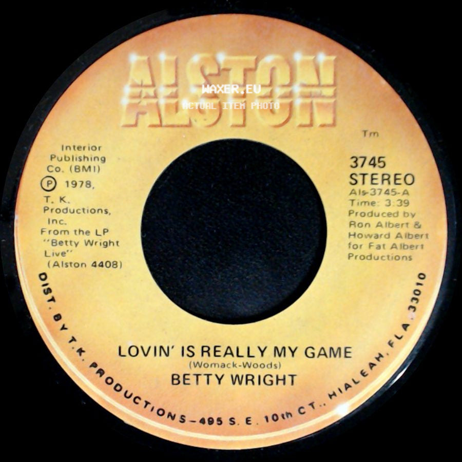 Betty Wright - A Song For You / Lovin' Is Really My Game side B