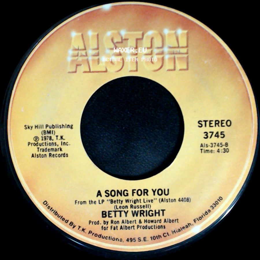 Betty Wright - Lovin' Is Really My Game / A Song For You side B