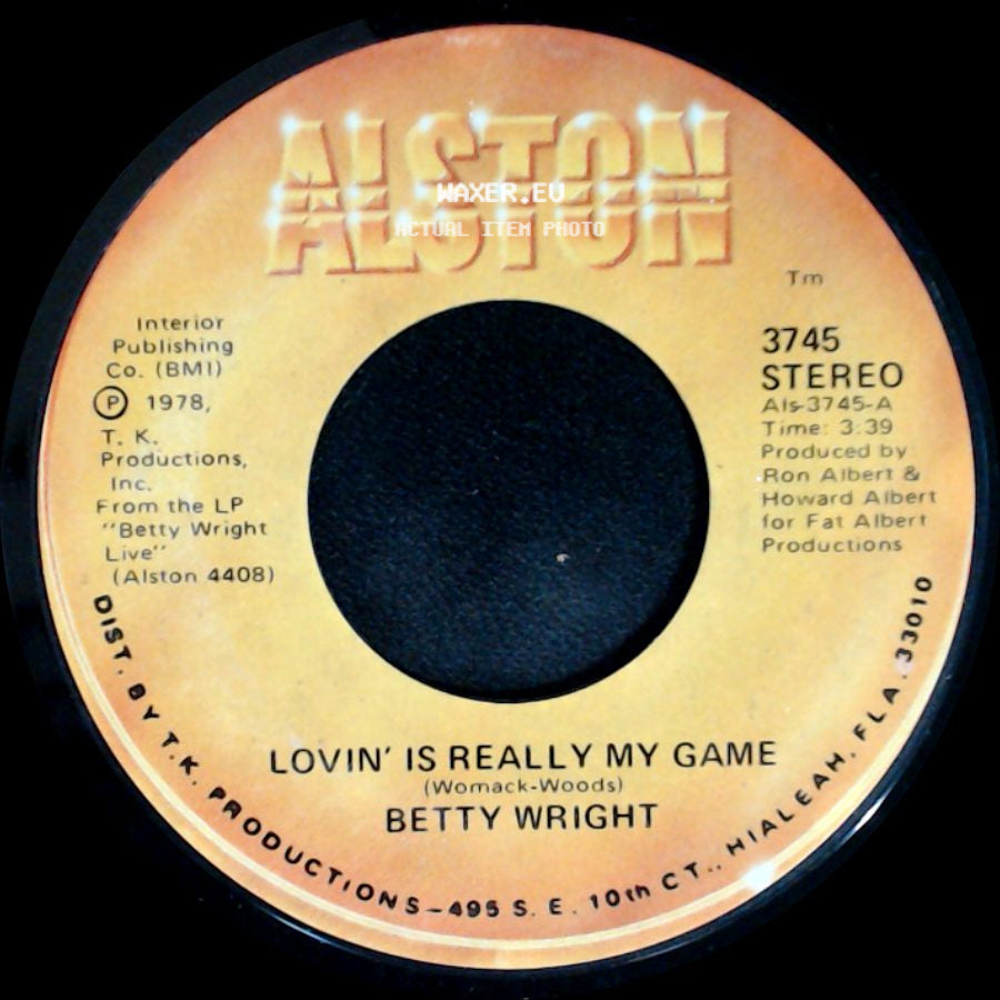 Betty Wright - A Song For You / Lovin' Is Really My Game side B