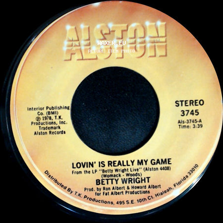 Betty Wright - A Song For You / Lovin' Is Really My Game side B