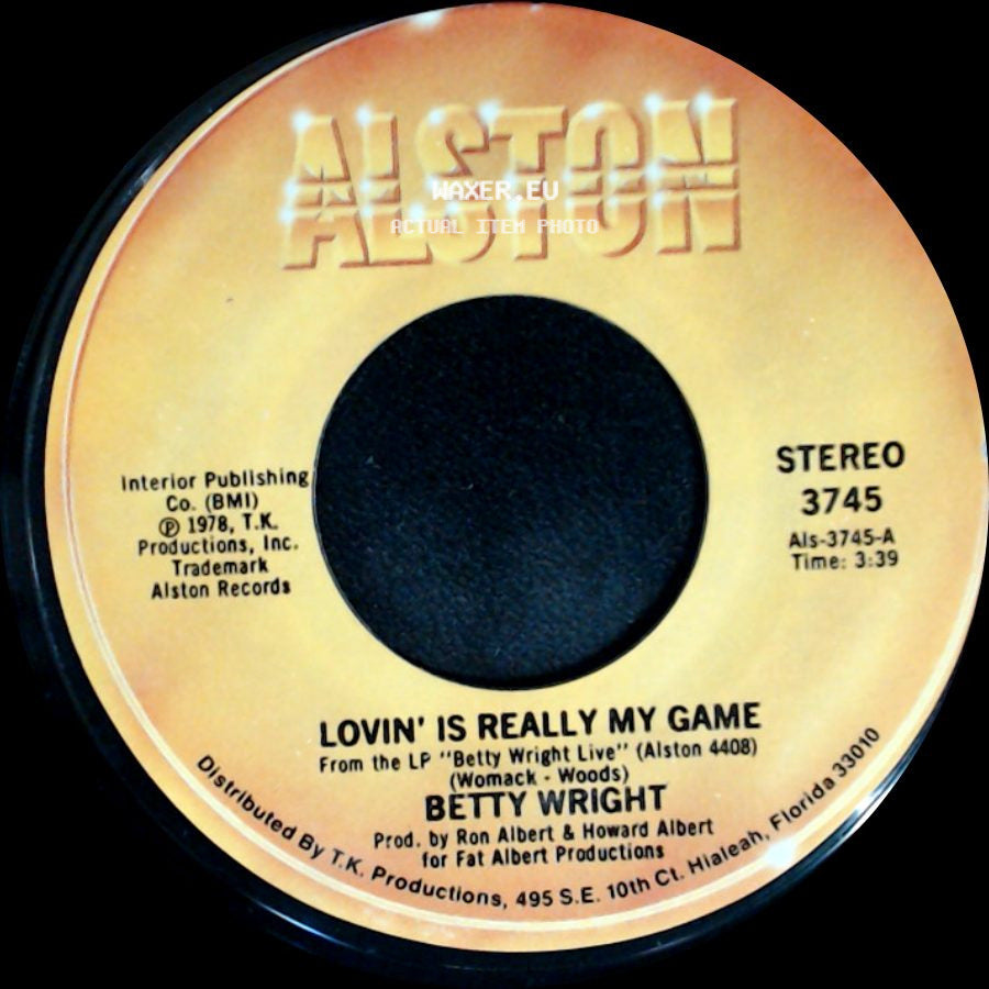 Betty Wright - A Song For You / Lovin' Is Really My Game side B