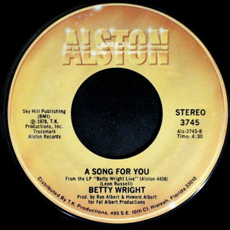 Betty Wright - Lovin' Is Really My Game / A Song For You side B