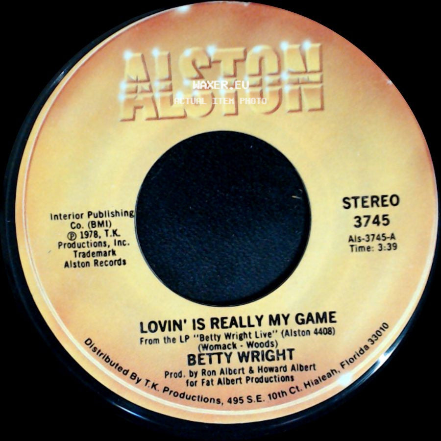 Betty Wright - A Song For You / Lovin' Is Really My Game side B