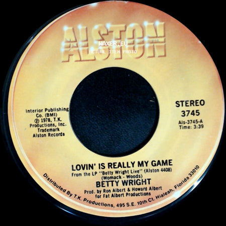 Betty Wright - A Song For You / Lovin' Is Really My Game side B