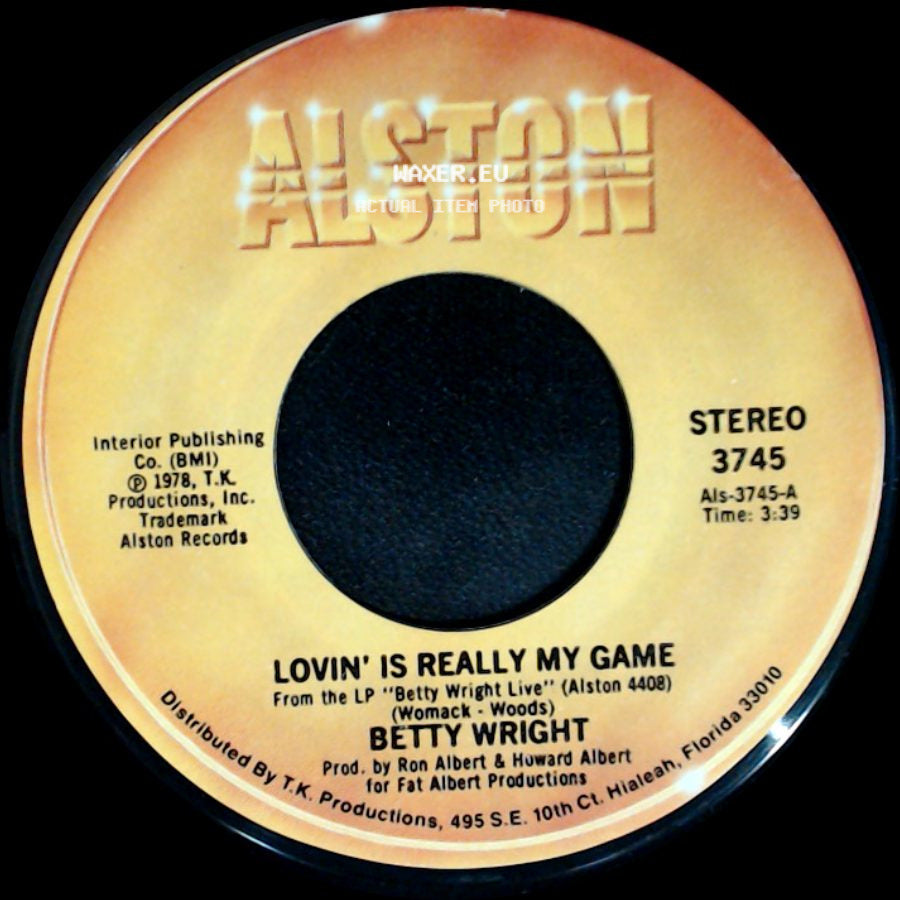 Betty Wright - A Song For You / Lovin' Is Really My Game side B