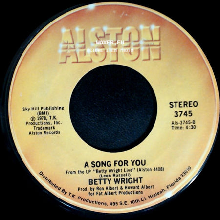 Betty Wright - A Song For You / Lovin' Is Really My Game side A