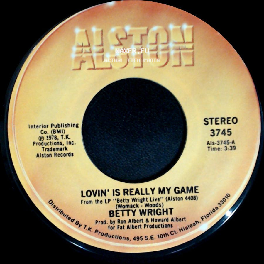 Betty Wright - A Song For You / Lovin' Is Really My Game side B