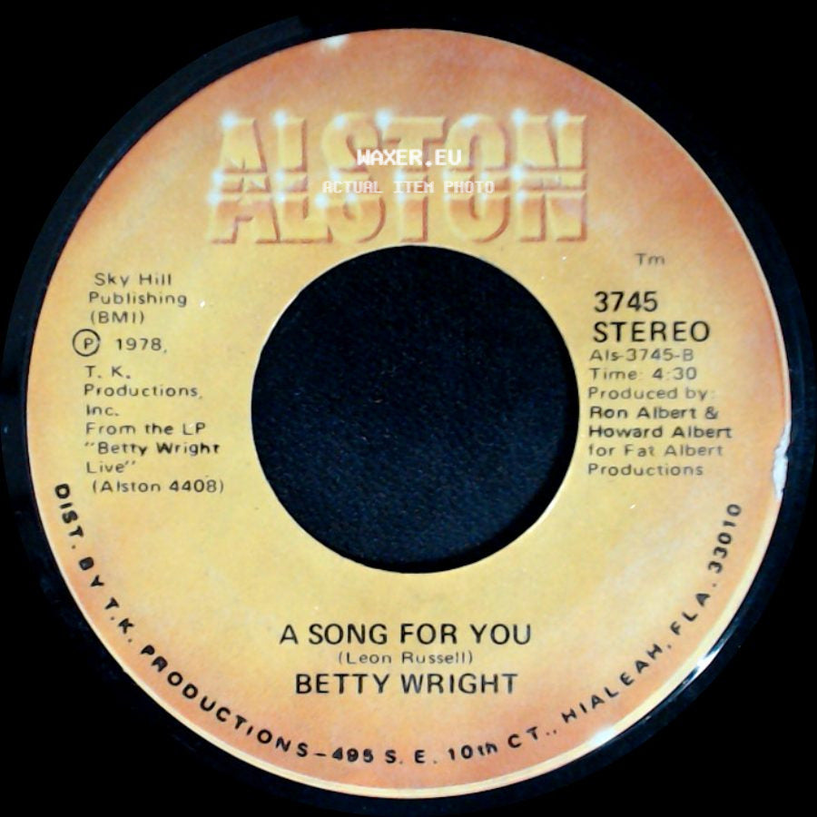 Betty Wright - Lovin' Is Really My Game / A Song For You side B