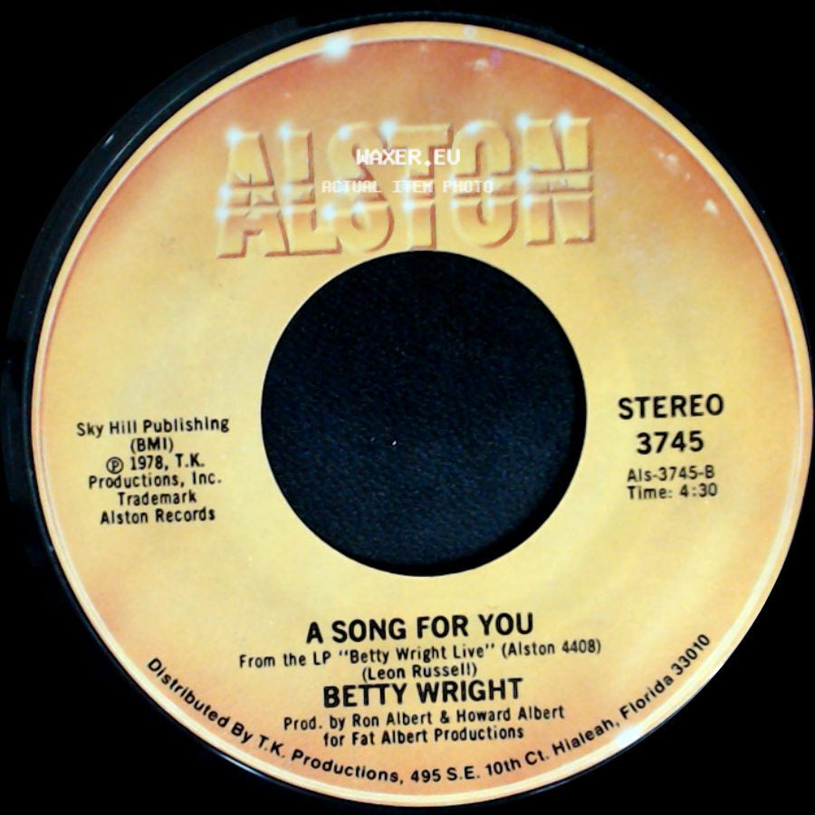 Betty Wright - Lovin' Is Really My Game / A Song For You side B