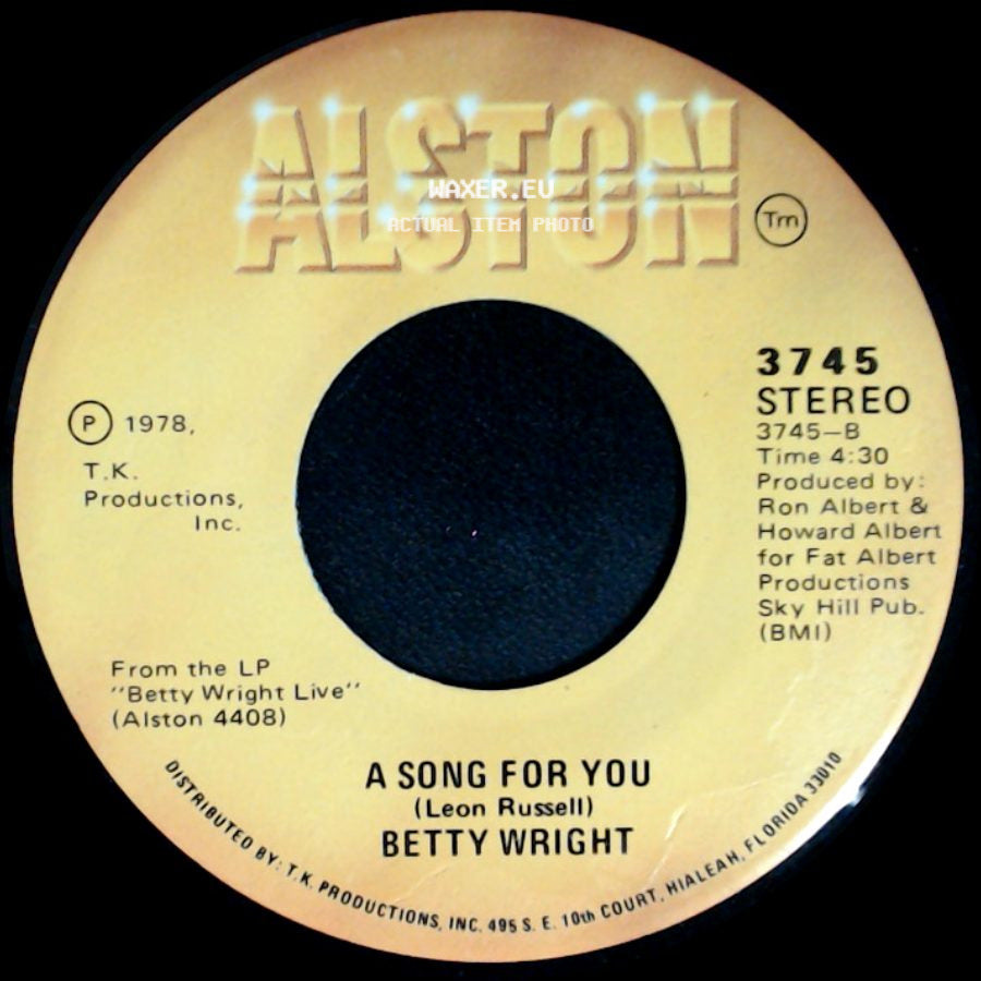 Betty Wright - A Song For You / Lovin' Is Really My Game side A