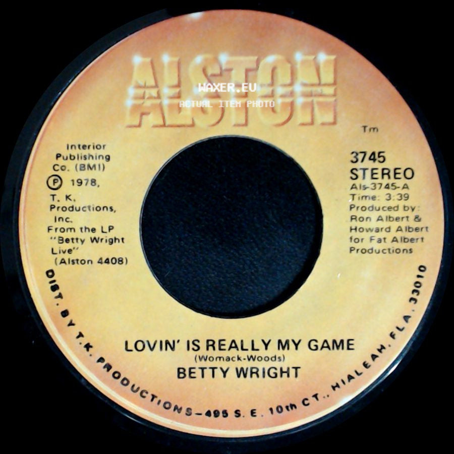 Betty Wright - A Song For You / Lovin' Is Really My Game side B
