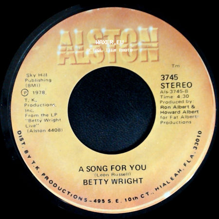 Betty Wright - A Song For You / Lovin' Is Really My Game side A