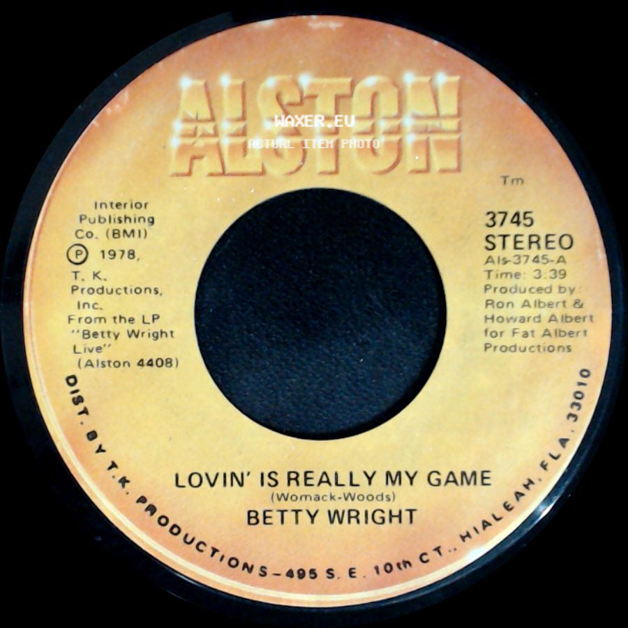 Betty Wright - A Song For You / Lovin' Is Really My Game side B