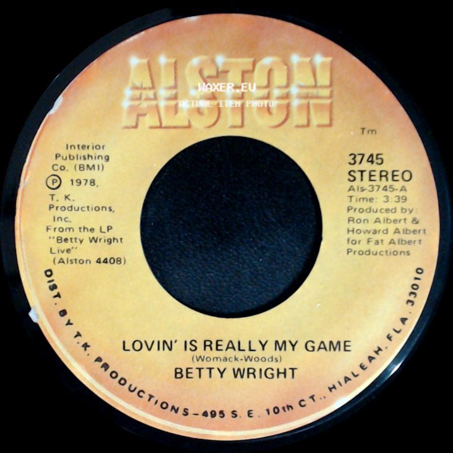 Betty Wright - A Song For You / Lovin' Is Really My Game side B