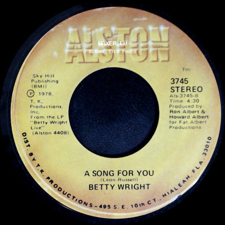 Betty Wright - A Song For You / Lovin' Is Really My Game side A