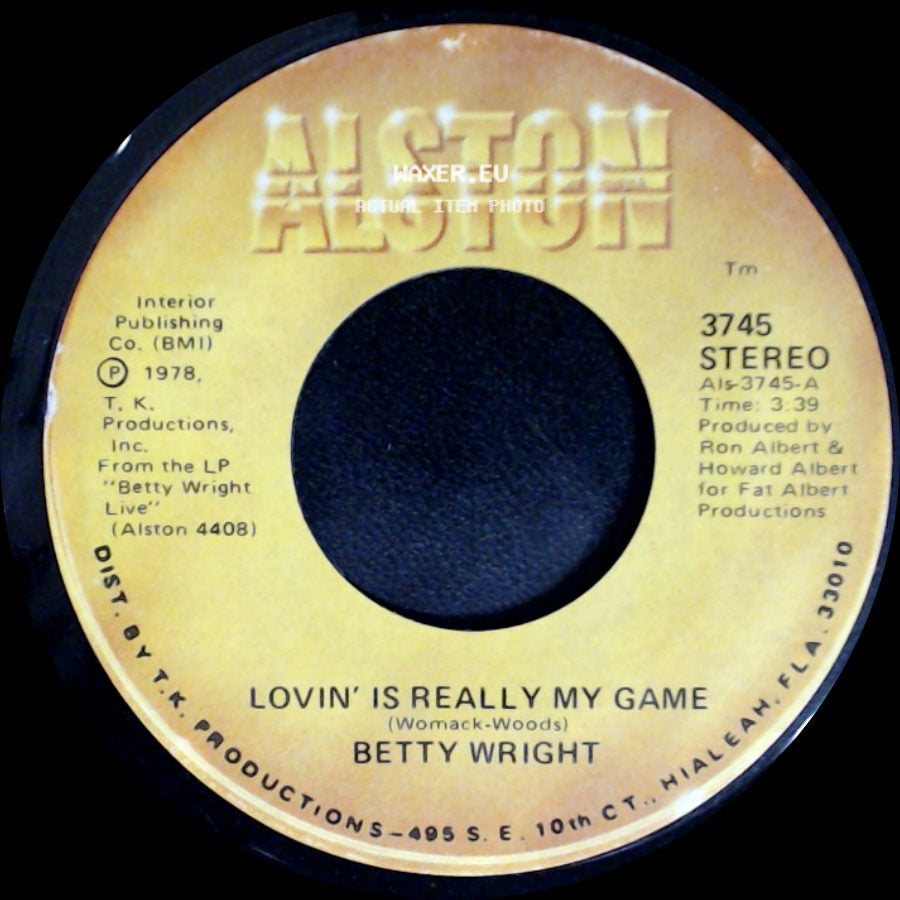 Betty Wright - A Song For You / Lovin' Is Really My Game side B