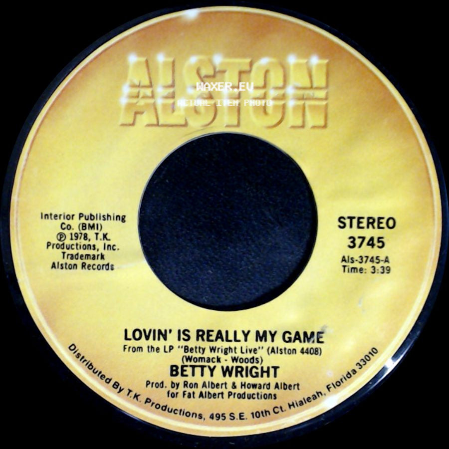 Betty Wright - A Song For You / Lovin' Is Really My Game side B