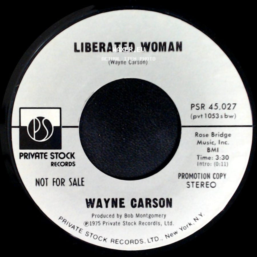 Wayne Carson - Liberated Woman / Liberated Woman side B