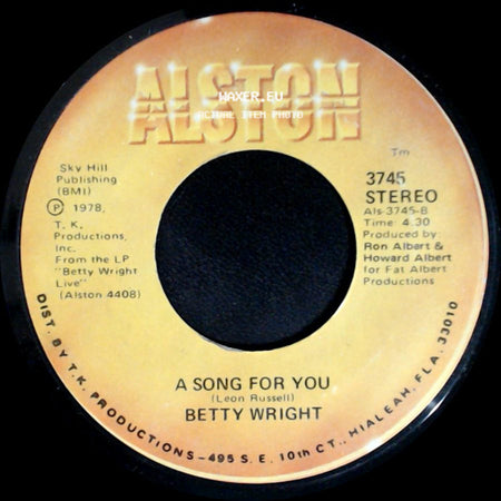 Betty Wright - A Song For You / Lovin' Is Really My Game side A